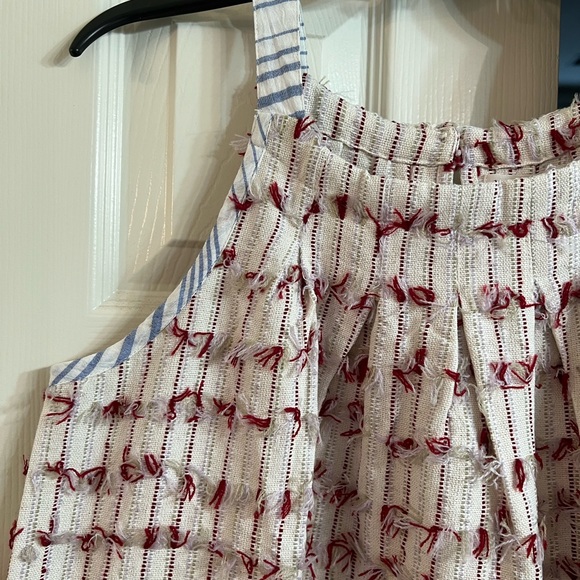 THML NWT. Halter Style Top with Thread Detail and Blue Stripe on Straps. - Picture 4 of 4